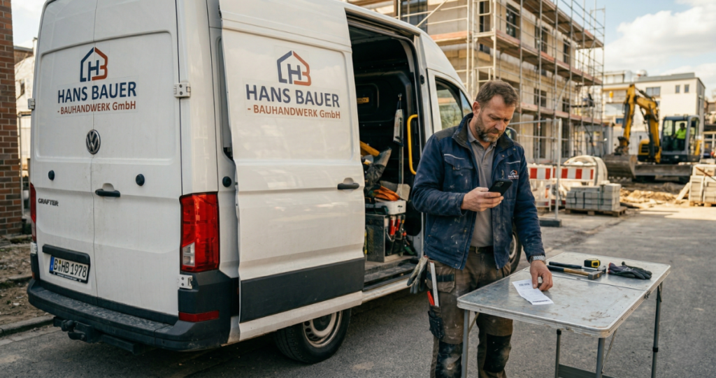 Fahrer eines Transporters - KI generiert